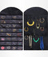 Aerend - Jewelry organizer - Double-sided hanging and transparent jewelry stand - Storage accessories - Over-the-door storage bag in black - For necklaces, earrings, sunglasses, rings, makeup
