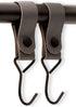 Brute Strength - Multifunctional Hook with Leather Loop - Cognac - 2 pieces - Coat Hook - Camping Hook - Leather - Hanging Hooks - Towel Hooks