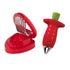 PEACNNG 2pcs Set Kitchen Fruit Gadget Tools Strawberry Slicer Cutter Strawberry Corer Strawberry Huller Leaf Stem Remover