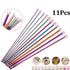 Ruibeauty 11Pcs Long Tunisian Afghan Crochet Hooks Aluminum Knitting Needles 10.6