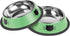 2/3Pcs Cat Bowls Non-Slip Stainless Steel Small Cat Food Bowls Unbreakable Thicken Cat Feeder 7 Oz Cat Dishes Suitable for Indoor Small Pets Removable Rubber Base Easily Clean Lovely Color Green