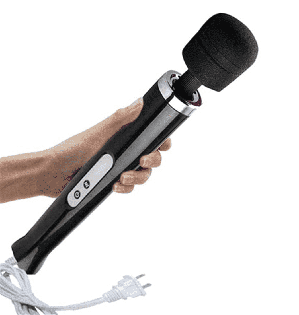 Tutuviw 10 Speeds Wired Powerful Handheld Electric Back Massager with Strong Vibrations, Personal Therapy Massager for Muscle Aches, Sports Recovery, Body Pain (Black) Black