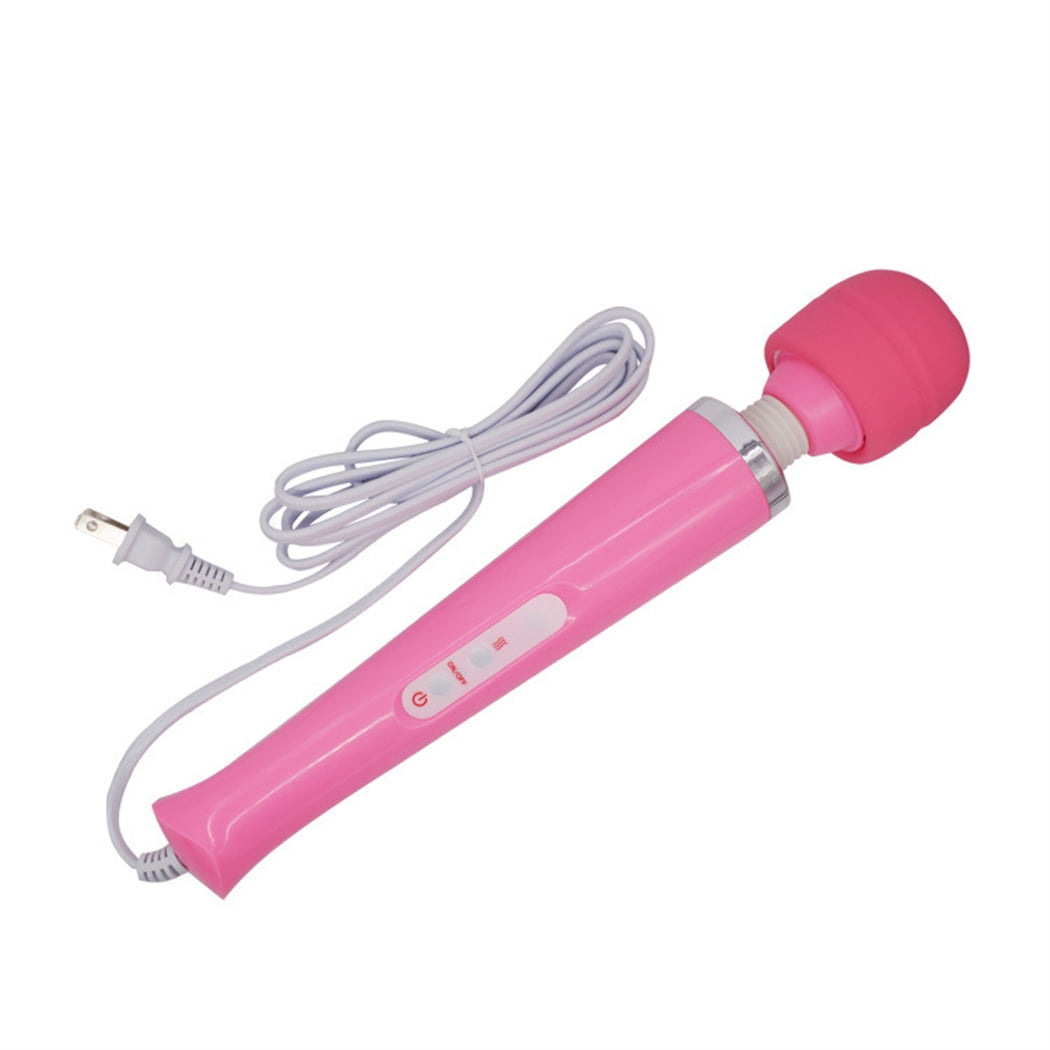 Tutuviw 10 Speeds Wired Powerful Handheld Electric Back Massager with Strong Vibrations, Personal Therapy Massager for Muscle Aches, Sports Recovery, Body Pain (Black) Pink