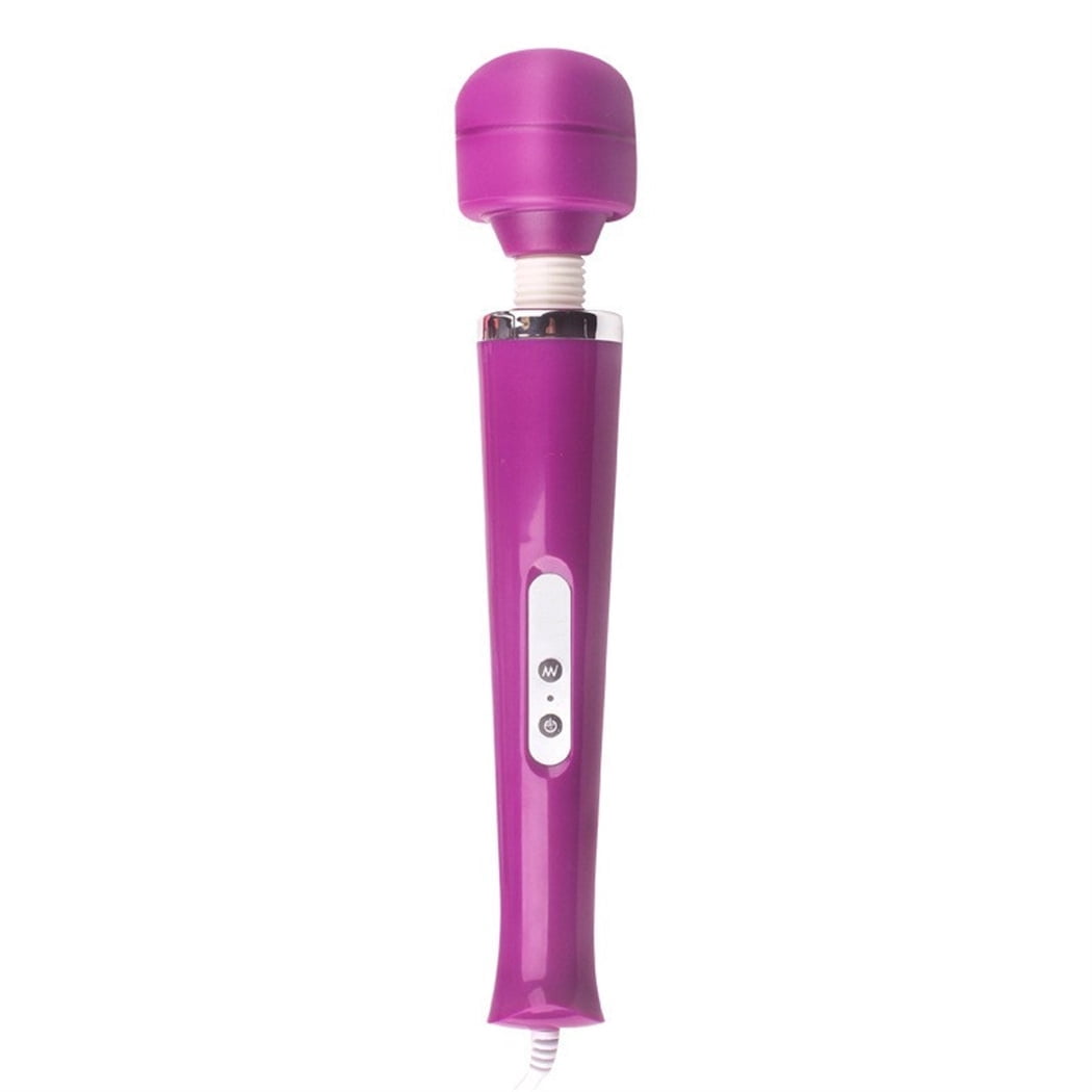 Tutuviw 10 Speeds Wired Powerful Handheld Electric Back Massager with Strong Vibrations, Personal Therapy Massager for Muscle Aches, Sports Recovery, Body Pain (Black) Purple