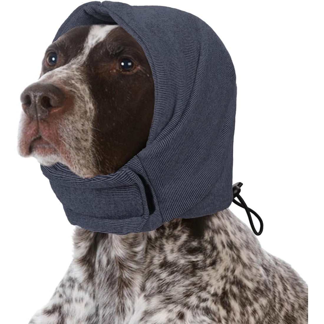 Tingzi Dog Calming Hoodie, No Flap Ear Wraps for Dogs Anxiety Relief, Dog Ear Muffs Noise Protection for Firework, Grooming, Force Drying, Dog Ear Covers Headband for Noise Cancelling, Grey L S Gray