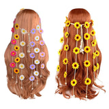 Tutuviw Sunflower Headband, 2 Pcs Adjustable Headband or Crown, Hair Accessories, Costume Headwear for Women and People Attending Special Occasions, Wedding Party Multicolor