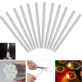 QZS 12 Pcs Replacement Torches Wicks, Long Life Fiberglass Replacement Wicks, Wicks for DIY Bottles Oil Lamp, Outside Lanterns, Garden Lights Alcohol Wick Indoor Decor (10 inch)