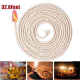 GIXUSIL 26.25 Feet Flat Wide, Oil Lamp Wick, Oil Burner Wick, Cotton Replacement Lanterns Wick with Red Stitch for Kerosene Paraffin Burner Lighting, Lantern Oil Burner, 4 Rolls 26.25'