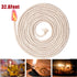 GIXUSIL 26.25 Feet Flat Wide, Oil Lamp Wick, Oil Burner Wick, Cotton Replacement Lanterns Wick with Red Stitch for Kerosene Paraffin Burner Lighting, Lantern Oil Burner, 4 Rolls 26.25&