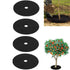 Tutuviw Non Woven Tree Ring, 24.4 inches Round Tree Base Weed Barrier Fabric Cover, Degradable and Reusable Tree Mulch Ring for Landscaping Weed Control, Root Protection Mat