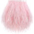 Black Ostrich Feathers Trim,78.7Inx3.15-4.3In Wide Ostrich Feathers Sewing Fringe Trim Ribbon for Latin,Masquerade Decoration Pink