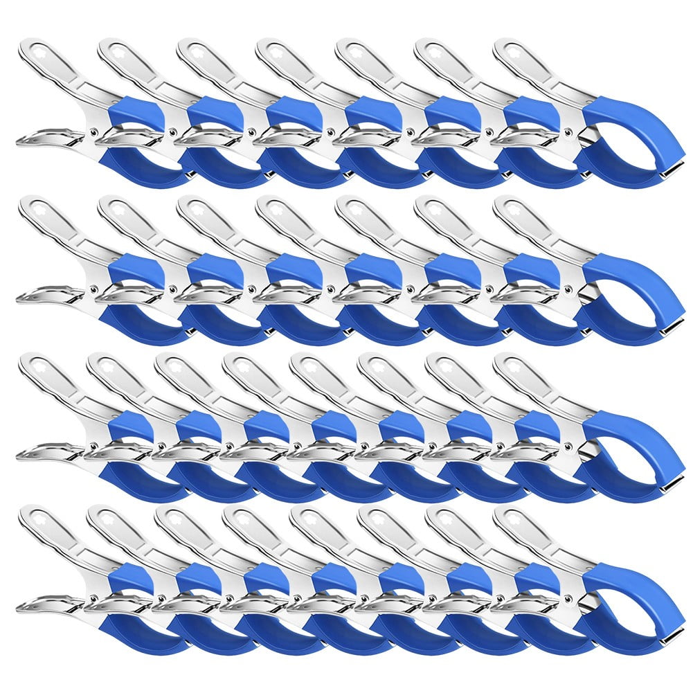 6/30Pcs Pool Cover Clips Stainless Steel Pool Cover Clamps For Above Ground Swimming Pool Wind Guard Clip Black 30pcs blue Blue