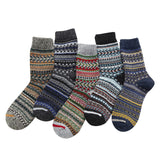 YESIMOLA Socks Womens Wool Socks Warm Thick Winter Warm Boots Cozy Cabin Crew Ladies Socks 5 Pack Socks for Women Ankle High One Size A