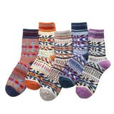 YESIMOLA Socks Womens Wool Socks Warm Thick Winter Warm Boots Cozy Cabin Crew Ladies Socks 5 Pack Socks for Women Ankle High One Size B