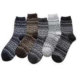 YESIMOLA Socks Womens Wool Socks Warm Thick Winter Warm Boots Cozy Cabin Crew Ladies Socks 5 Pack Socks for Women Ankle High One Size F