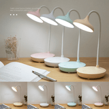 LED Desk Lamp with USB Ports,Touch Desk Lamps for Home Office with 3 Brightness Desk Light with Small Night Light,Reading Lamp Table Lamp for Bedroom Bedside Study（Pink） by Fakrich White