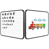 2Pcs Double-Sided Dry Erase White Board,Magnetic Small Whiteboard with Lines and Blank Surface,Portable Handheld Lapboard with Stripe,Great for Home (Random)