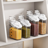 Cheers.US 2000ml/2800ml Airtight Cereal Container Rice Dry Grain Dispenser Thicken Rice Cylinder Clear Food Storage Box L Blue