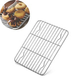 1Pack Kitchen Baking Rack,QZS Small Cooking Rack,Nonstick Wire Grill Net,Stainless Steel Roasting Grid Frame,Oven & Dishwasher Safe,for Picnic Camping Dinning and Outdoors 8"x 6 8"×6"×0.6"