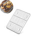 1Pack Kitchen Baking Rack,QZS Small Cooking Rack,Nonstick Wire Grill Net,Stainless Steel Roasting Grid Frame,Oven & Dishwasher Safe,for Picnic Camping Dinning and Outdoors 8"x 6 8"×6"×0.6"