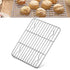 1 Pack High Strength Stainless Steel Grill Racks,QZS Nonstick Roasting Racks,Rectangle Wire Net Rack,Kitchen Baking Rack,Nonstick Wire Grill Net,for Picnic Camping Barbeque Party 11"x 9 8"×6"×0.6"