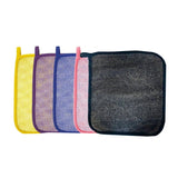 Exfoliating Washcloths,African Exfoliating Net,Reusable African Net Sponge,8.7x10.2In Beige Mutilfunction Wash Cloth for Face and Body Multi-color
