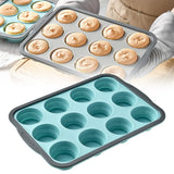Brownie Pan with Dividers, 1 Set 12 Cavity All Edges Square Cupcake Brownie Pans Mini Cake Non Stick Baking Carbon Steel Bread Mold Small Edge 3x4 Individual Cutter Sheet Tray for Cookie Oven One Size Yellow-A