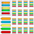 6 Packs/600Pcs Arrow Flags Arrow Tabs,5 Colors Sticky Flags Arrow Sticky Notes,Sign Stickers,Message Flags for Office,Notebook,Annotating,Books,Notary,Books(Multicolor)