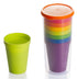 Tutuviw 7oz Plastic Kids Cup Set of 8 Children Drinking Cups, Reusable Juice Tumblers, Unbreakable Toddler Cups Dishwasher Safe, Perfect