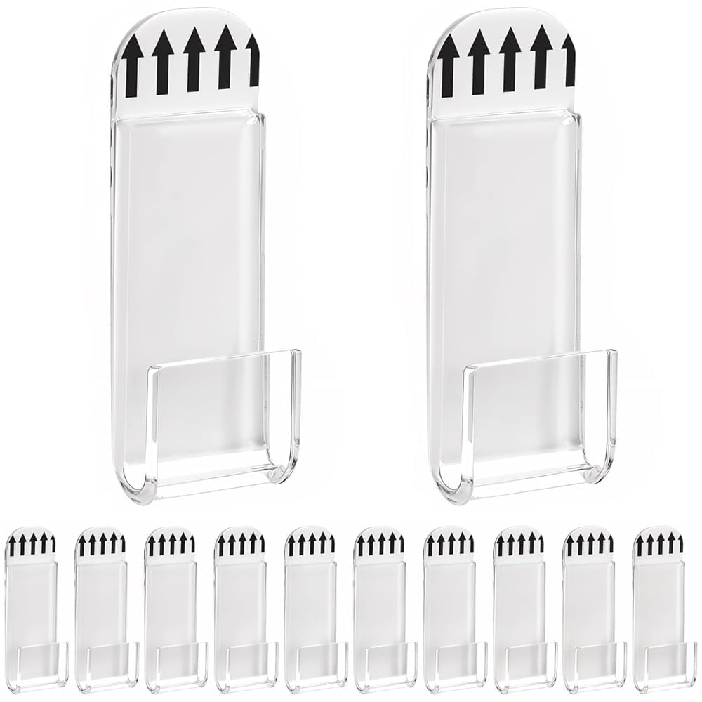 No Drill Vinyl Record Wall Mount Display Shelf,Clear Acrylic Vinyl Holder,Wall Mount Album Storage Shelves,Self Adhesive Wall Hangers Holder,for Home Office Living Room Decor 18 Pcs