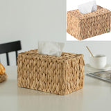 Tutuviw Tissue Box Cover Rectangle,Tissue Box Holder for Bathroom,Water Hyacinth Tissue Box Holder,Rattan Tissue Box Cover Facial Tissue Holder for Table,10" x 6" x 4.5 11"