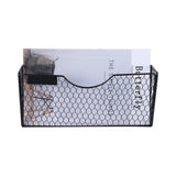 Black Magnetic File Holder,File Pocket Mail Organizer,Office Hanging Magazine Rack for Cabinets,14x6.7x2.7In No Drilling Mail Organizer for Office,Home(1Pc)