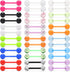 36Pcs 14G Glow in Dark Flexible Acrylic Straight Tongue Barbell Nipple Ring Retainer Piercing Jewelry for Women Men 16mm Bar