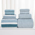 Clearance 8 Pack Plush Absorbent 100% Cotton Bath Towel Set, 2 Bath Towels 4 Hand Towels 2 Washcloths, Luxury 8 Piece Towel Set for Bathroom SPA Gym, Family Bath Towel Set Green