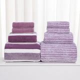 Clearance 8 Pack Plush Absorbent 100% Cotton Bath Towel Set, 2 Bath Towels 4 Hand Towels 2 Washcloths, Luxury 8 Piece Towel Set for Bathroom SPA Gym, Family Bath Towel Set Purple