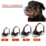 Adjustable Stainless Steel Dog Muzzle Wire Basket for Large/X-Large Dogs, Breathable Anti-Bite Training Mask with Leather Straps, Durable Secure Comfort Fit Bite Prevention 3.74 3.94"