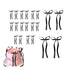 QZS Bow Cupcake Ribbons,Durable Birthday Cake Decorations for Women and Girls,20Pack Black Cute Dessert Bow Tie for Party,Wedding Black