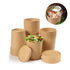 QZS 20 Pack Paper Soup Bowls,12oz Disposable Kraft Paper Soup Bowls with Lids for Ice Cream,Durable Kraft Food Cups for Chocolate,Candy 3.8" x 2.8" x 3.9"
