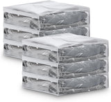 Tutuviw 6 Pcs Clear Vinyl Zippered Sweater Storage Bags,Plastic Clothing Storage Bags with Zipper,Plastic Clothing Storage Bags,Space Saver Comforter Clear Storage Bags,Cube Organizer