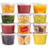 16 oz Deli Containers with Lids,Stackable Food Storage Box,Disposable Takeout Containers,Airtight Leakproof Round Bowls,Non-Spill Plastic Soup Cups,Freezer Safe,for Meal Prep 12Pcs Clear