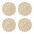Round Placemats Set of 4, Cotton Woven Placemat Heat-Resistant Non-Slip Washable Table Mats for Dining Table 14 Inch, Blue Gold