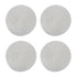 Round Placemats Set of 4, Cotton Woven Placemat Heat-Resistant Non-Slip Washable Table Mats for Dining Table 14 Inch, Blue Silver