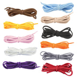 harmtty 1 Pair Sneaker Shoelaces Wear-resistant Elastic with Metal Buckles Lock Shoe Laces for Slip On Shoes,Black Brown
