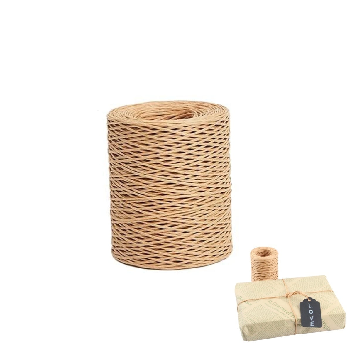 1Roll Floral Vine Bind Wire,164FT Portable Bind Wire Twine for Wreath,QZS Brown Floral Wrapping Supplies for Art Craft Projects Beige