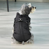 Warm Dog Jacket, Snowproof Windproof Waterproof Dog Winter Coat for Cold Weather - Soft Fleece Lining and Warm Thick Padded Dog Snow Coat for Puppy Small Medium Large Dogs XL black
