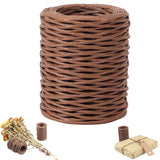 1 Rolls Floral Bind Wire Wrap Twine,Tutuviw Vine Wire Waterproof Paper Wrapped Rope Metal Wire for Flower Bouquets Flower Crowns, Artificial Flower Making, DIY Projects,Wedding Decorating (Brown) Brown