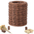 1 Rolls Floral Bind Wire Wrap Twine,Tutuviw Vine Wire Waterproof Paper Wrapped Rope Metal Wire for Flower Bouquets Flower Crowns, Artificial Flower Making, DIY Projects,Wedding Decorating (Brown) Brown