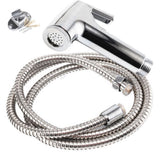 Handheld Bidet Sprayer Set,47.24inch Stainless Steel Hose with ABS Nozzle - Hygienic Muslim Toilet Shower for Personal Cleansing White