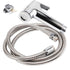 Handheld Bidet Sprayer Set,47.24inch Stainless Steel Hose with ABS Nozzle - Hygienic Muslim Toilet Shower for Personal Cleansing White