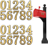Tutuviw 20 Pcs Mail Box Numbers for Mailbox Outside,3D Gold Mailbox Numbers Stickers,0-9 Self-Adhesive Mailbox Numbers,2 in Door Address Number Signs,House Address Numbers for Apartment Office Cars